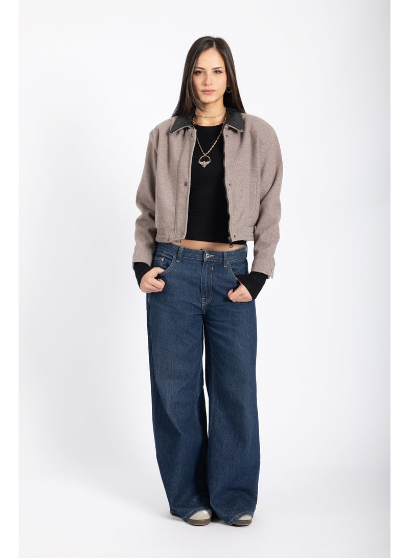 AMICI Beige bomber jacket(REAL LEATHER) - Image 1